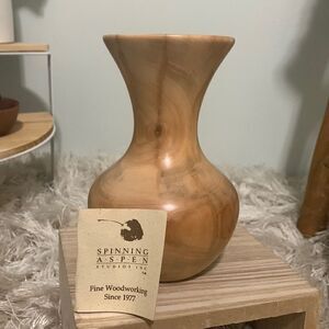 Spinning Aspen Studios Handmade Wood Vase